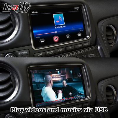 Bezprzewodowy interfejs CarPlay dla GT-R GTR R35 2011-2017 Wliczone Android Auto, nawigacja GPS, kamera wsteczna
