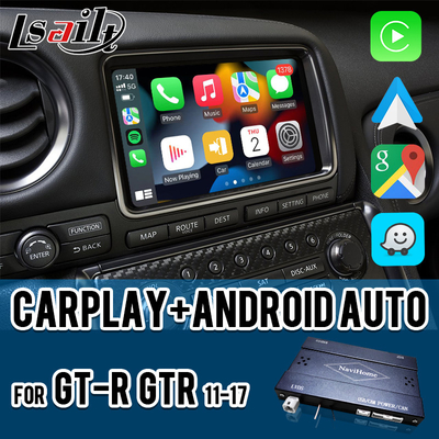 Bezprzewodowy interfejs CarPlay dla GT-R GTR R35 2011-2017 Wliczone Android Auto, nawigacja GPS, kamera wsteczna