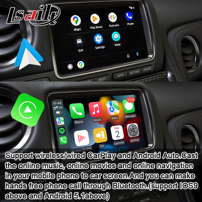 Bezprzewodowy interfejs CarPlay dla GT-R GTR R35 2011-2017 Wliczone Android Auto, nawigacja GPS, kamera wsteczna
