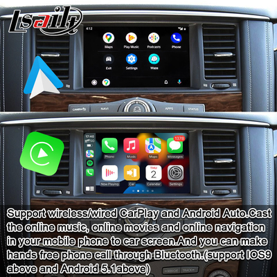 Interfejs Pin to Pin CarPlay dla Nissana Patrol Y62, Pathfinder, Armada, Android Auto, Google Map, Waze