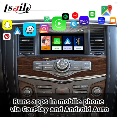 Interfejs Pin to Pin CarPlay dla Nissana Patrol Y62, Pathfinder, Armada, Android Auto, Google Map, Waze