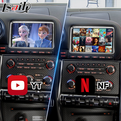 Lsailt Android Multimedia Video Interface Carplay Na Nissan GT-R R35 GTR Czarna edycja Nisom 2011-2016