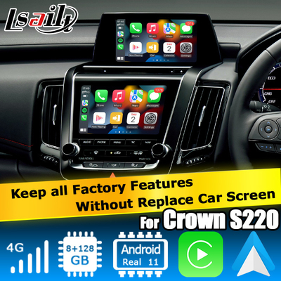 Toyota Crown S220 Android multimedialny bezprzewodowy carplay android auto napędzany przez Qualcomm 8+128GB