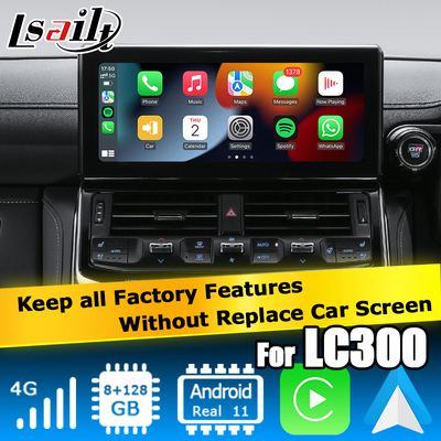 Toyota Land Cruiser LC300 modernizacja w stylu fabrycznym Android interfejs wideo carplay android auto