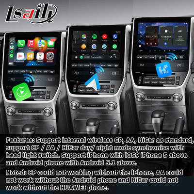 Toyota Land Cruiser LC200 Android interfejs wideo 8+128GB zasilany przez Qualcomm z carplay android auto