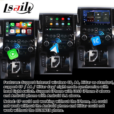 Toyota Alphard Vellfire AH30 serii Android Carplay skrzynka interfejsu Qualcomm 6125 8+128GB