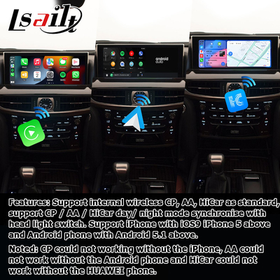 Lexus LX570 LX450d Android interfejs wideo obsługa carplay android auto Qualcomm 8+128GB Android 11