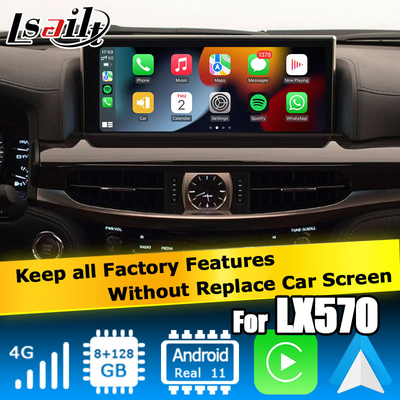 Lexus LX570 LX450d Android interfejs wideo obsługa carplay android auto Qualcomm 8+128GB Android 11