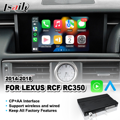 Bezprzewodowy interfejs Android Auto Carplay dla Lexus RC 350 300h 200t 300 AWD F Sport 2014-2018