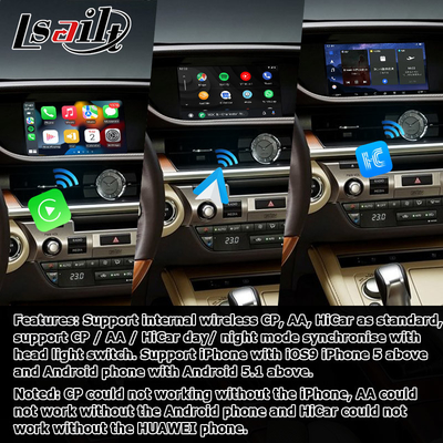 Lexus ES300h ES350 ES250 ES200 Android interfejs wideo 8+128GB Qualcomm wsparcie bazy carplay android auto