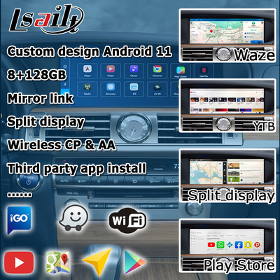 Lexus LS460L LS600hL android 11 carplay interfejs wideo na bazie Qualcomm 8+128GB