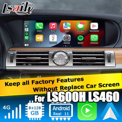 Lexus LS460L LS600hL android 11 carplay interfejs wideo na bazie Qualcomm 8+128GB