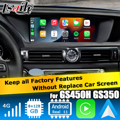 Lexus GS450h GS350 GS200t GS300h GSF Androidowy interfejs wideo 8+128GB Baza Qualcomm