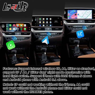 Lexus ES300h ES350 ES250 ES200 Android 13 interfejs wideo carplay android auto