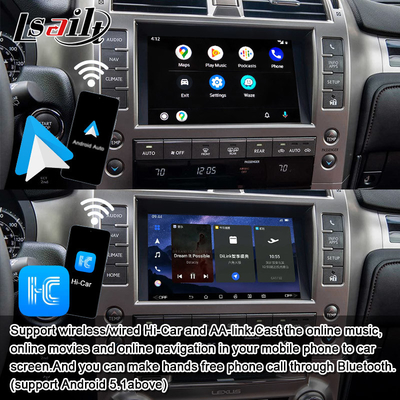 8+128GB Android 11 Lexus Video Interface dla GX460 2014-2021 Wliczone bezprzewodowe CarPlay, Android Auto