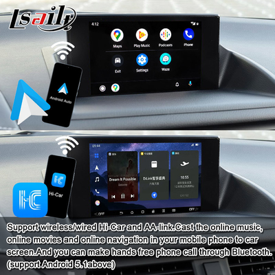 Lsailt Wireless CarPlay Android Video Interface dla Lexus CT CT200H 2014-2017 Wsparcie Pobierz aplikacje, NetFlix, YouTube