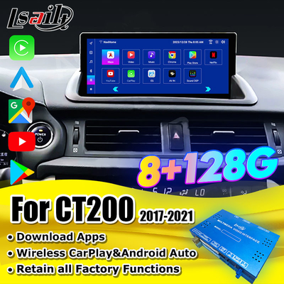 Interfejs wideo Lsailt Lexus dla CT200h 2017-2021 GX LX ES LS...Włącznie z CarPlay, Android Auto, Spotify