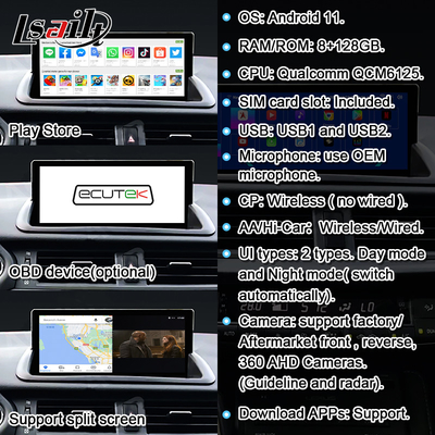 Interfejs wideo Lsailt Lexus dla CT200h 2017-2021 GX LX ES LS...Włącznie z CarPlay, Android Auto, Spotify