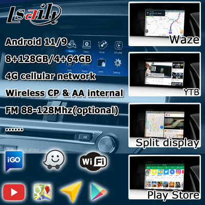 10.25-calowy ekran Lexus Android z Carplay Android Auto Lsailt dla RX350 RX450h