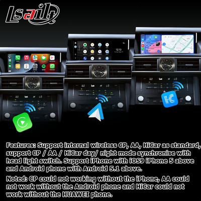 10.25-calowy Android 8+128 Carplay android Auto Uaktualnienie ekranu HDMI Do Lexus IS200t IS350 IS300