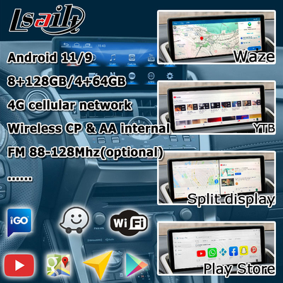 Lexus NX200t 10.25 Aktualizacja ekranu dotykowego Hexa Procesor Android Auto Wireless Carplay