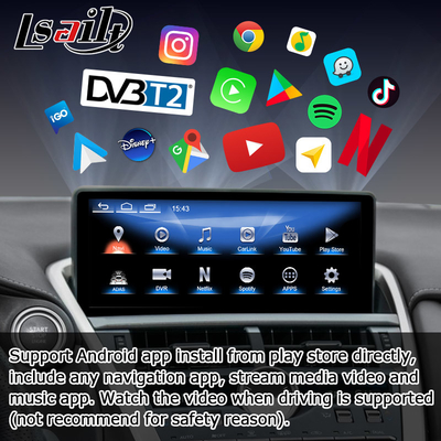 Lexus NX200t 10.25 Aktualizacja ekranu dotykowego Hexa Procesor Android Auto Wireless Carplay