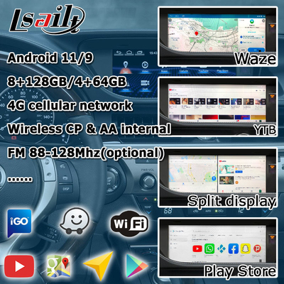 ES300h ES250 ES350 Lexus Android Uaktualnienie ekranu Carplay Android Auto Dash Cam 10.25 " Lsailt