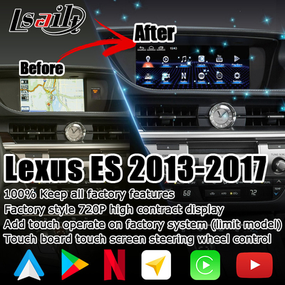 ES300h ES250 ES350 Lexus Android Uaktualnienie ekranu Carplay Android Auto Dash Cam 10.25 " Lsailt