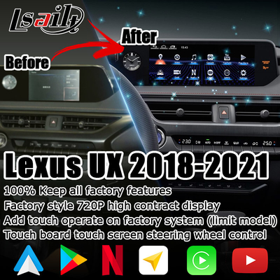 Android Carplay Lexus Ekran dotykowy dla UX200 UX250h DSP Dostosowanie android auto