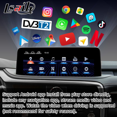 HD 12,3-calowy wyświetlacz Androida do Lexus RX350 RX450h Lsailt Android Auto Carplay