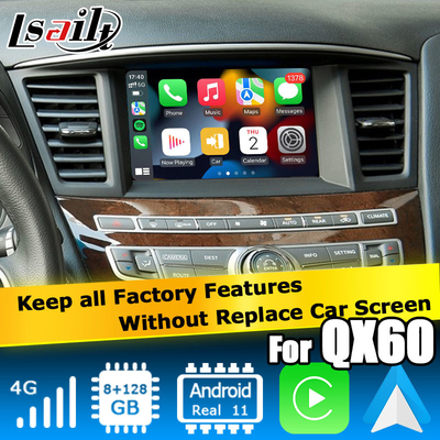 Infiniti QX60 GPS Android auto Carplay System nawigacji Multimedia Interfejs Android 11 8+128GB