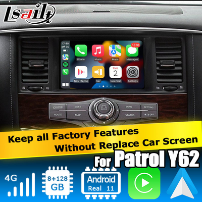 Nissan Patrol Y62 Armada Baza Qualcomm Nawigacja samochodowa Pudełko nawigacyjne Carplay Urządzenie nawigacyjne GPS