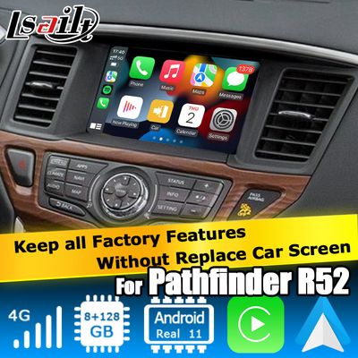 Nissan Pathfinder Andorid 11 Carplay android system nawigacji automatycznej Online nawigacja Video Play