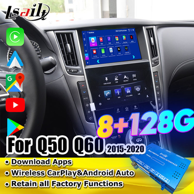 Lsailt Android Infotainment Module dla Infiniti Q50 Q60 2014-2020 Interfejs CarPlay, Android Nawigacja