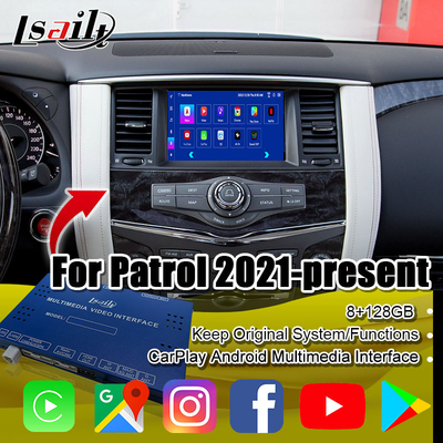 Lsailt 8G Android Multimedia Interface for Nissan Patrol 2020-2023 Google Map, CarPlay, Android Navigation Box, YouTube