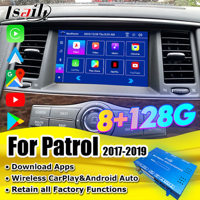 Lsailt Smart Infotainment Module for Nissan Patrol 2017-2019 In-Car Multimedia Integration Systems z włączeniem CarPlay