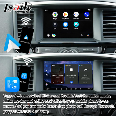 Lsailt 8GB Android Multimedia Interface dla Nissana Pathfinder R52 2018-Patrol Carplay Android Auto Wireless Module