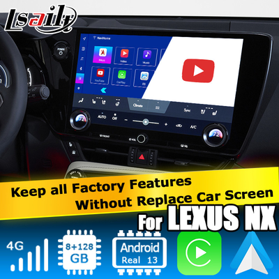 Lexus NX NX200 NX350h NX250 Android 11 multimedialny interfejs wideo carplay android auto