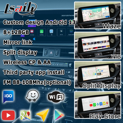 Lexus ES300h ES350 ES250 2023 Android 13 interfejs multimedialny oparty na Qualcomm 6125