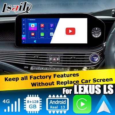 Lexus LS500h LS500 LS350 2022 Android 13 interfejs wideo 8+128GB na bazie Qualcomm
