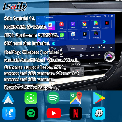 Lsailt Qualcomm Lexus Video Interface dla Lexus NX260 NX350H LX RX ES Interface Infotainment Wliczone YouTube, NetFlix