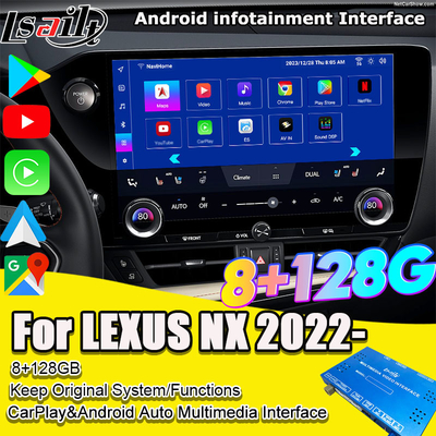 Lsailt Qualcomm Lexus Video Interface dla Lexus NX260 NX350H LX RX ES Interface Infotainment Wliczone YouTube, NetFlix