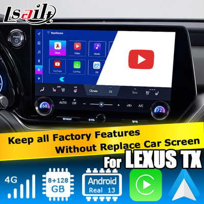 Lexus TX550h+ TX350 TX500h Android 13 interfejs wideo z Octa core 2.0Ghz 8+128GB carplay