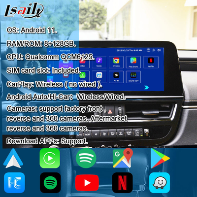 Android Multimedia Video Interface dla RX350h RX500H 2023-2024 NX LX GX ES Zawiera NetFlix, YouTube, slot do karty SIM