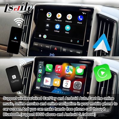8+128GB Qualcomm Android Multimedia Video Interface dla Land Cruiser 2013-2021 LC200, VX_R, GX_R z bezprzewodowym CarPlay