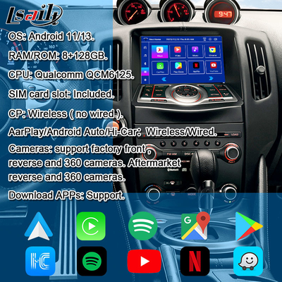 HDMI 8G Android Interfejs multimedialny z CarPlay, YouTube, Google Play, NetFlix For Nissan Patrol 370Z Quest, Android 13