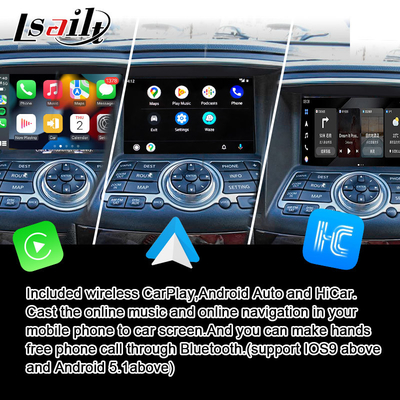 Nissan Multimedia Interface dla 370GT, Skyline, Infiniti G37, Q40, Q60 Wsparcie YouTube, CarPlay, Ekran na oparcie głowy