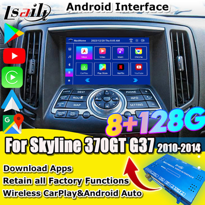 Nissan Multimedia Interface dla 370GT, Skyline, Infiniti G37, Q40, Q60 Wsparcie YouTube, CarPlay, Ekran na oparcie głowy