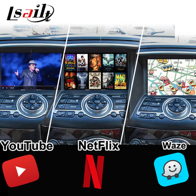 Nissan Multimedia Interface dla 370GT, Skyline, Infiniti G37, Q40, Q60 Wsparcie YouTube, CarPlay, Ekran na oparcie głowy