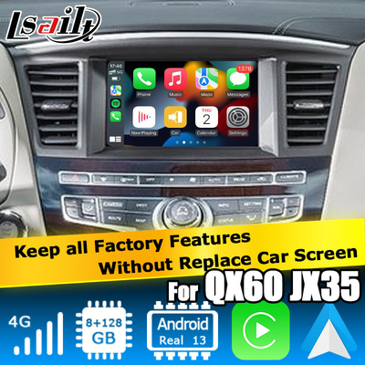 Android 13 interfejs Carplay Box Yandex Navi Dla Infiniti QX60 / JX35 Qualcomm 8+128 system